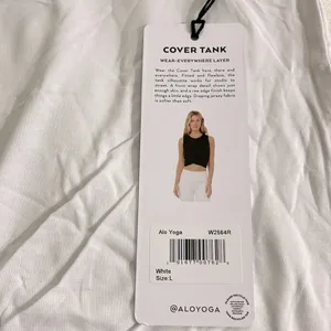 NWT Alo Yoga Cover Tank White Size L thumbnail 5
