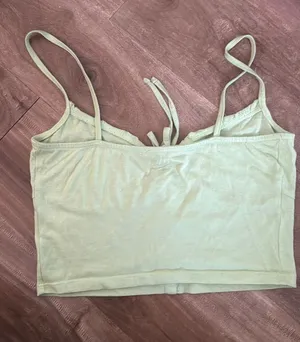 Y2K Cropped Green Tank Top thumbnail 1