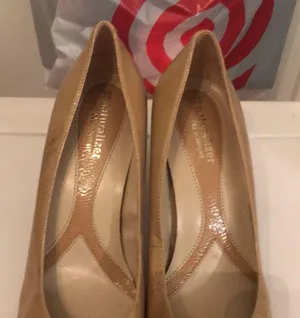 9W Naturalizer Nude Platform Pump Heels Career thumbnail 6