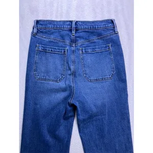 Ann Taylor Flare Jeans‎ Women 4 Blue Patch Pocket High Rise Denim Classic thumbnail 9