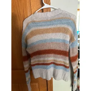 American Eagle Outfitters XS Striped Wool Blend Crewneck Sweater Multicolor thumbnail 4