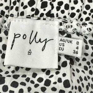 Princess Polly White and Black Dots Skirt Women’s 4 thumbnail 2