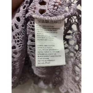 Anthropologie Pins & Needles Women's Purple Crochet Tank Sz L Beachy Boho thumbnail 5