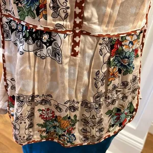Anthropologie tiny XS patchwork front top cotton back‎ thumbnail 3