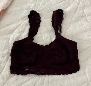 aerie Lace Bralette in Deep Plum thumbnail 1