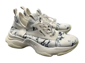 Steve Madden Black White Pattern Sneakers Womens Size 9 Casual Streetwear Chic thumbnail 1