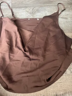 Abercrombie Brown Satin Slip tank top thumbnail 7