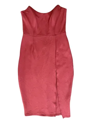 Superdown Revolve Women’s Zarah Strapless High Slit Dusty Rose Midi Dress Sz S thumbnail 11