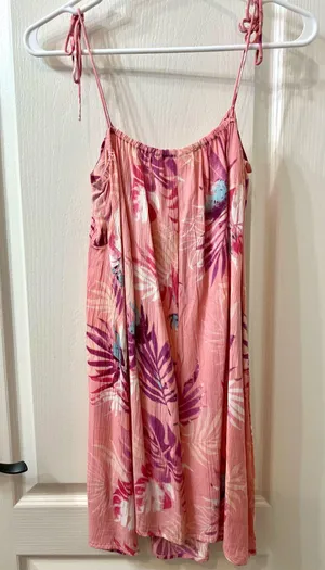Pink floral beach sundress thumbnail 2