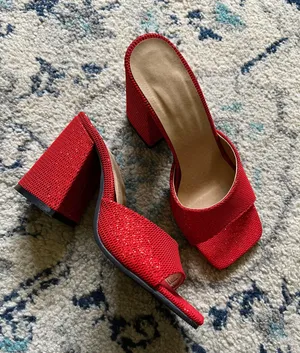 SheIn Red Mule Heels thumbnail 1