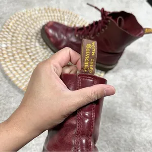 Dr. Martens Women’s Pascal Cherry Shiraz Buttero Leather 8-Eye Boots Size 6 thumbnail 9