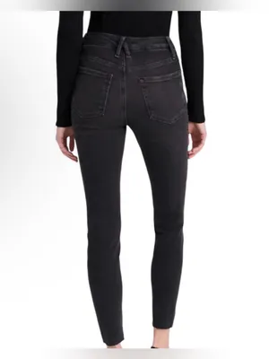 Good American Good Straight Twist Split Jean Womens Size 10 / 30 Black NWOT thumbnail 2