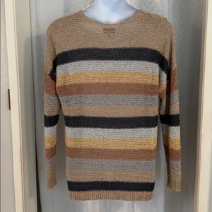 KNOX ROSE Striped V-Neck Women's SweaterSz: XL thumbnail 2