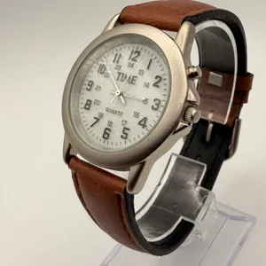 Vintage TIME Military-Style Indiglo Quartz Watch Working New Battery thumbnail 3