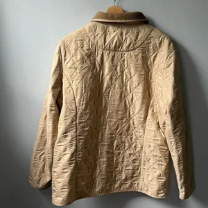 Barbour Quilted Jacket – Cream/Tan thumbnail 2