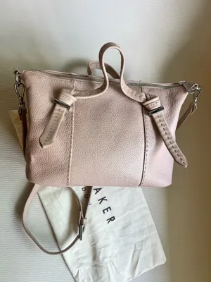 Ted Baker Olmia Knotted Handle Tote Bag Beige Nude Leather Crossbody thumbnail 2