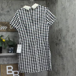 NWT City Studio Juniors Embellished-Collar Shift Dress Black / Ivory 13/14 thumbnail 5