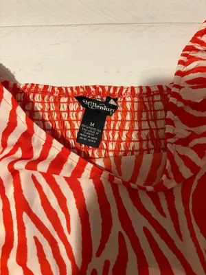 Millennium Orange and White Zebra Dress Size M thumbnail 4