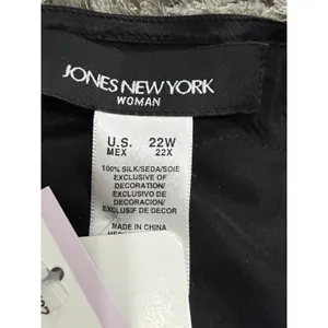 Y2K Jones New York Silk Cami Top Lace Trim Black Whimsigoth Plus Size 22W NWT thumbnail 9