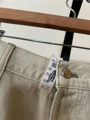 Madewell Pieced Barrel-Leg Jeans Faded Khaki Tan Beige NWT $148 Size 31 (US 12) thumbnail 5