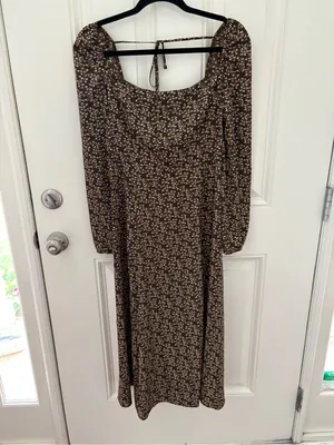 O.p.t. Lenon Midi Dress Size 4 Brown thumbnail 2