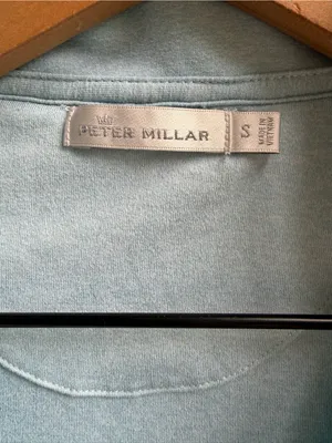 Women's Peter Millar Perth Melange Quarter-Zip Pullover Size Small Heather Blue thumbnail 3