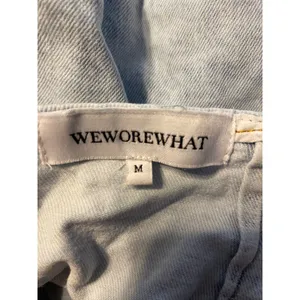 WeWoreWhat Medium Denim Halter Crop Top Buckle Closure Sleeveless thumbnail 6