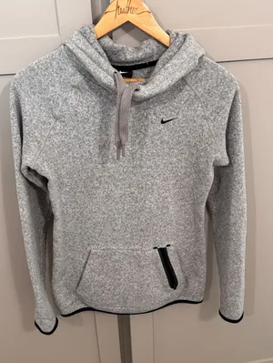 Nike‎ Womens Therma-FIT Hoodie Gray Heather Fleece Pullover Sweater Small thumbnail 1