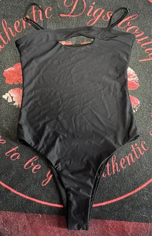 Black Cut-Out One Piece Swimsuit thumbnail 3