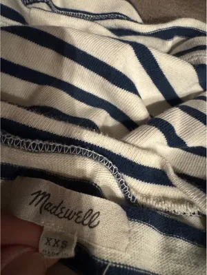 Madewell Women's Striped Long Sleeve Cotton Top XXS thumbnail 4