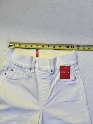 Spanx Seamed Front Wide Leg S Hi Rise White, Size XS No Zipper No Front Pockets thumbnail 10
