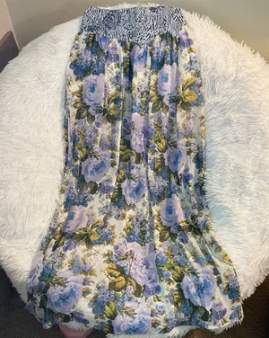 Floral Flowing Boho Gypsy Hippie Maxi Skirt thumbnail 1