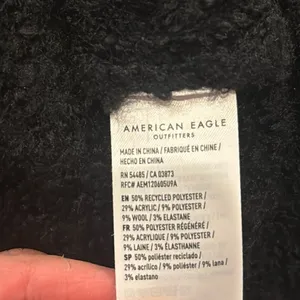 AE Bouclé Mock Neck Sweater Black M Black Size M thumbnail 4