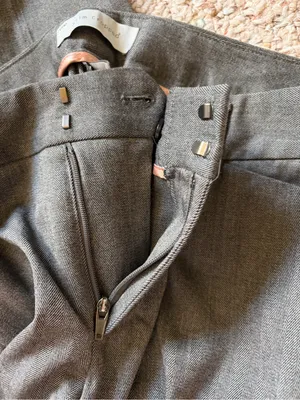 Gap Slim Cropped Pants gray stretch business casual 25” inseam mid rise trousers thumbnail 7