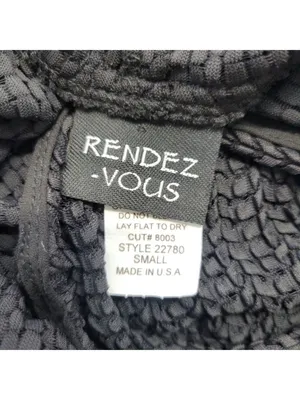 Rendezvous Black Knit Swim Coverup Size Small thumbnail 5