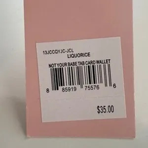 Juicy‎ Couture Not Your Babe Tab Card Wallet Black Licorice Keychain Charms thumbnail 2