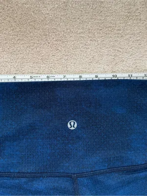Lululemon Wunder Under Crop Leggings Blue Heathered Size 6‎ thumbnail 5