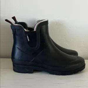 Tretorn Lina Chelsea Rain Boots Waterproof Faux Fur Lined Black Women’s 10 thumbnail 2