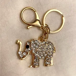 Remember This Elephant Keychain with Crystals Gold thumbnail 1