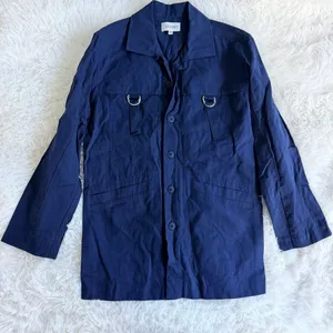 Abraham Jacket Size XS Blue Utility Button Up D thumbnail 1