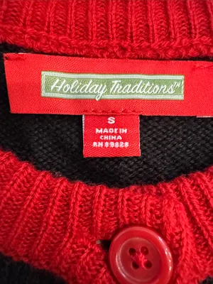 Holiday Novelty Cardigan Sweater - size small ! thumbnail 3