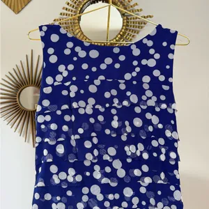 I Le New York - Blue Polka Dot Midi Dress thumbnail 2