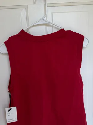 NWT Japna Red‎ Floral Eyelet Embroidered Sleeveless Cotton Top S thumbnail 6