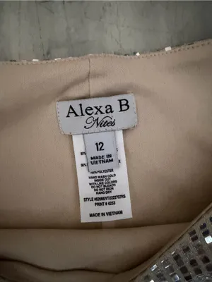 Alexa B Silver Sequin Long-Sleeve Shift Dress thumbnail 5