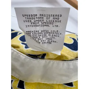 Speedo Swim Skirt Women XL Yellow Floral Board Skirt Hibiscus Print Vintage Y2K thumbnail 7