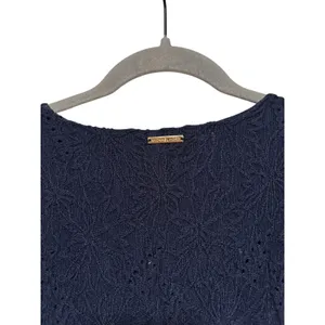 Michael Kors Navy Blue Embroidered Dress M thumbnail 8