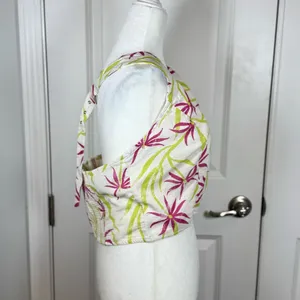 Anthropologie WOOL + NATURE Celandine Linen Wrap Halter Tank Top XL NWT thumbnail 4