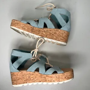 Sorel Cameron Lace Up Gladiator Flatform Size 9 thumbnail 7