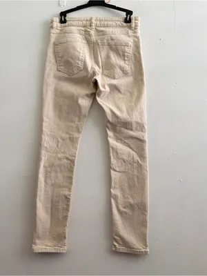 NEW Zara Cream Ankle SKINNY Jeans SIZE 4 Biho Bohemian thumbnail 6