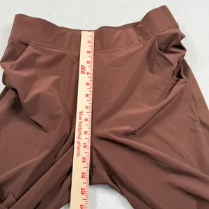 Athleta Brooklyn Ankle Pant Womens 6 Brown Ribbed Side Panel Stretch Tapered Leg thumbnail 4
